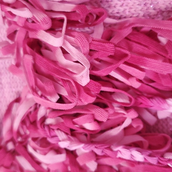 Like new! Design Options by Philip & Jane Gordon breast cancer fringe sweater - Picture 6 of 11